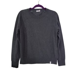 Hanes Luxe Collection Gray Pullover Sweatshirt